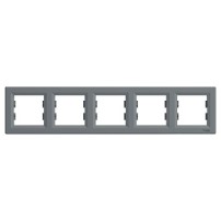 PLAQUE 5 POSTES HORIZONTAL ACIER