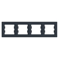 PLAQUE 4 POSTES HORIZONTAL ANTHRACITE