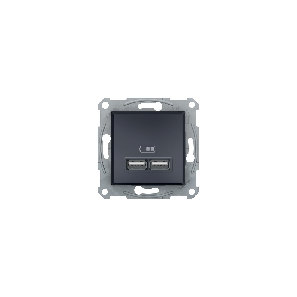 ASFORA USB CHARGER 2,1A ANTHRACITE