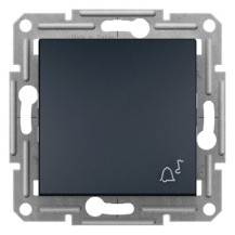 BOUTON POUSSOIR SONNERIE ANTHRACITE