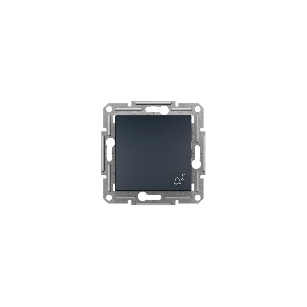 BOUTON POUSSOIR SONNERIE ANTHRACITE