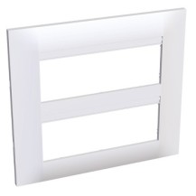 PLAQUE BLANC 9010 2RG 3 FONCTIONS JUXTAP P/PRISE-INTER ALTIRA