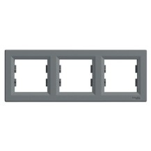 PLAQUE 3 POSTES HORIZONTAL ACIER