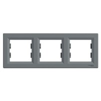 PLAQUE 3 POSTES HORIZONTAL ACIER