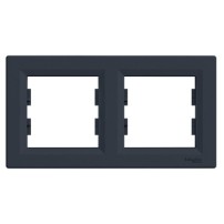 PLAQUE 2 POSTES HORIZONTAL ANTHRACITE