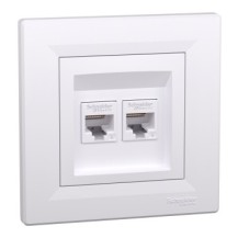 PRISE RJ45 CAT6 DOUBLE IP20 ASFORA