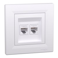 PRISE RJ45 CAT6 DOUBLE IP20 ASFORA