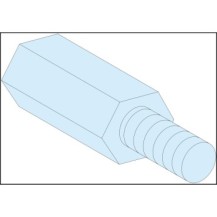 4 ENTRETOISES HEXAGONALE M5 H23 4 ENTRETOISES HEXAGONALE M5 H23