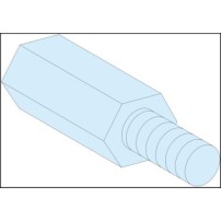 4 ENTRETOISES HEXAGONALE M5 H23