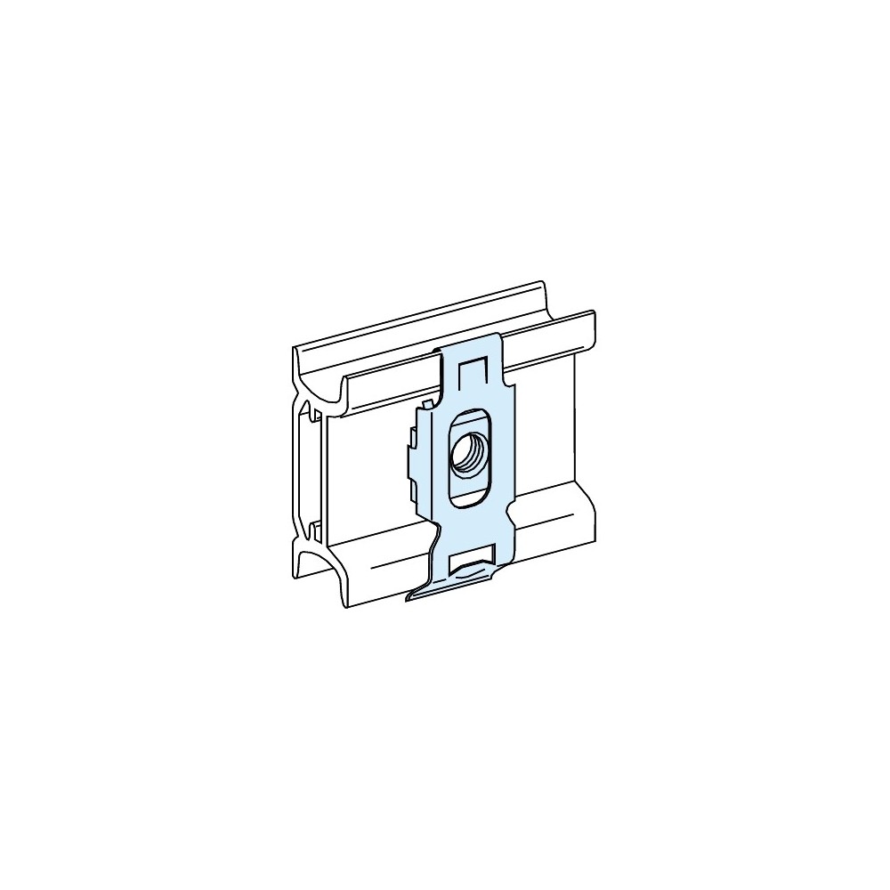 LOT 20 ECROUS CAGE M6 CLIPSABLES SUR RAIL MODULAIRE