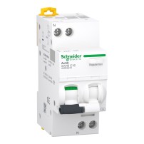 Disj. diff.avec protection contre les surintensités (RCBO), Acti9 iCV40, 1P+N, 10A, courbe C, 4500A, type AC, 300mA