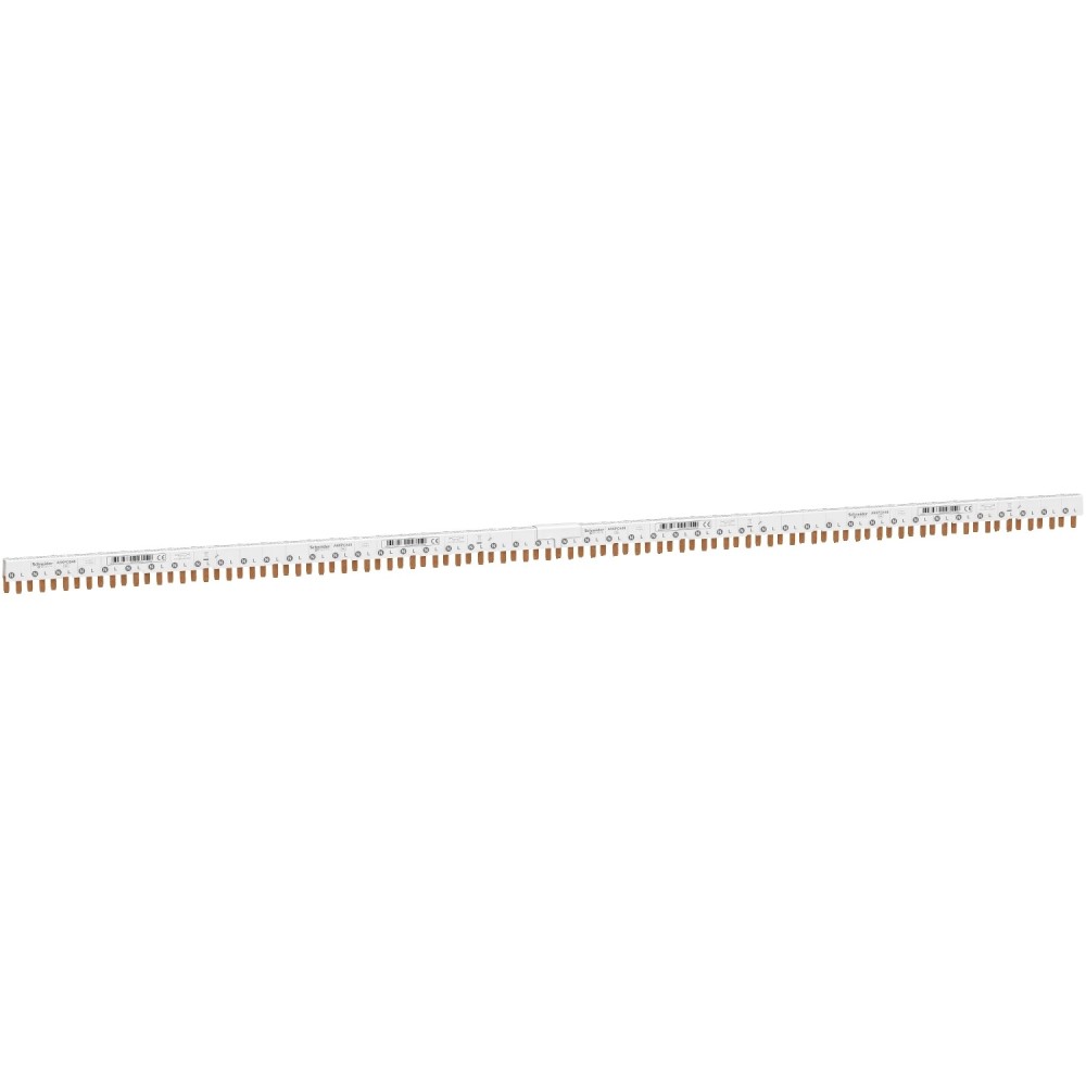 jeu de barres peigne, Acti9, 1L+N, pas de 9 mm, 24 modules, 80 A