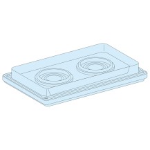 PLAQUE PASSE-CABLES IP55 2 ENTREES DIAM.33 A 72MM²