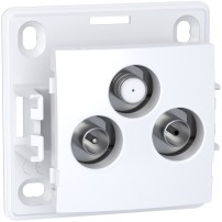 Alréa - interrupteur volet roulant - mécanisme - bouton poussoir - blanc polaire