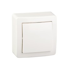 Alréa - interrupteur - produit complet - 1 pôle - blanc polaire