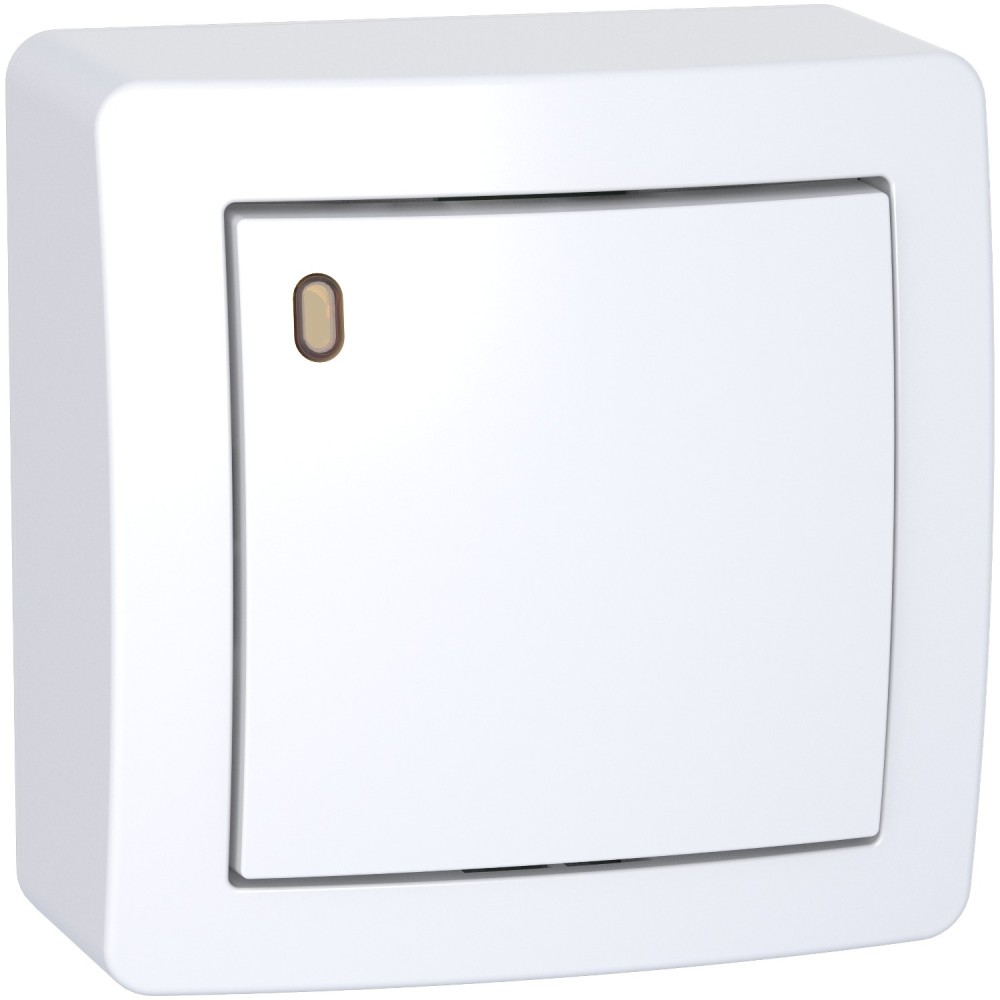 Alréa - Interrupteur, produit complet, double 2 voies, blanc polaire