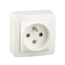 Alréa - Interrupteur, avec lampe témoin, produit complet, 2 voies, blanc polaire