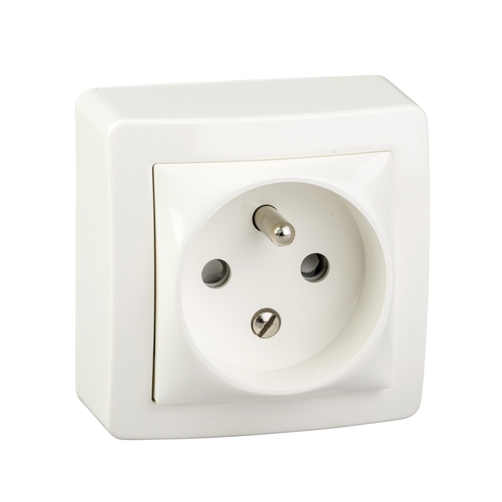 Alréa - Interrupteur, avec lampe témoin, produit complet, 2 voies, blanc polaire Alréa - Interrupteur, avec lampe témoin, produit complet, 2 voies, blanc polaire