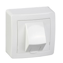 Alréa - prise informatique - produit complet - RJ45 cat.6 UTP - blanc