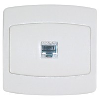 Alcyon - Prise téléphonique française - produit complet - blanc