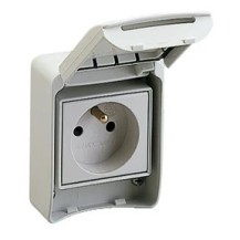 SOCLE PRISE A VOLET  IP65P /COFFRET KAEDRA 2P+T 10/16A 250V