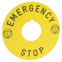 ETIQUETTE DIAM 30 DIAM 90 MM EMERGENGY