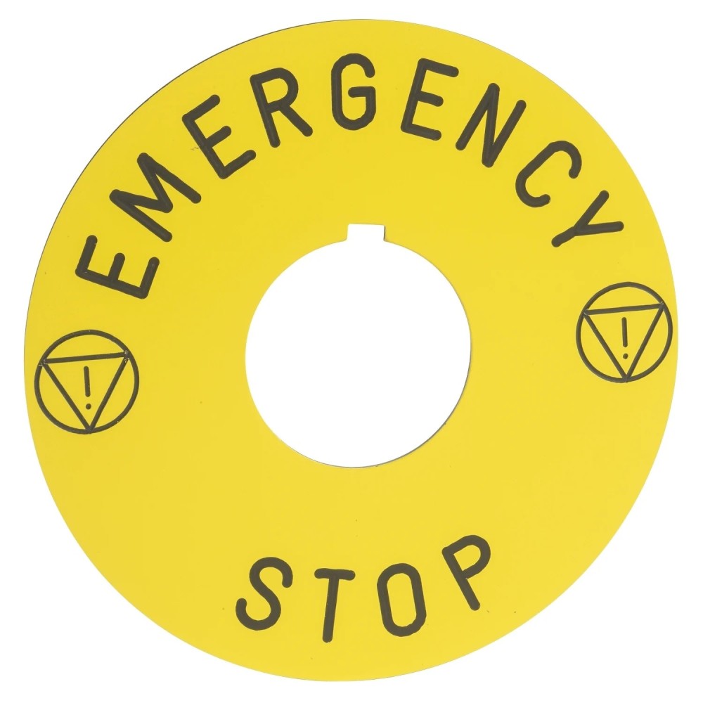 ETIQUETTE DIAM 30 DIAM 90 MM EMERGENGY