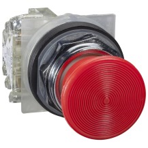 BOUTON POUSSOIR ROUGE DIAM 30