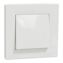 Asfora - Interrupteur 1 pôle - 10AX sans vis, blanc