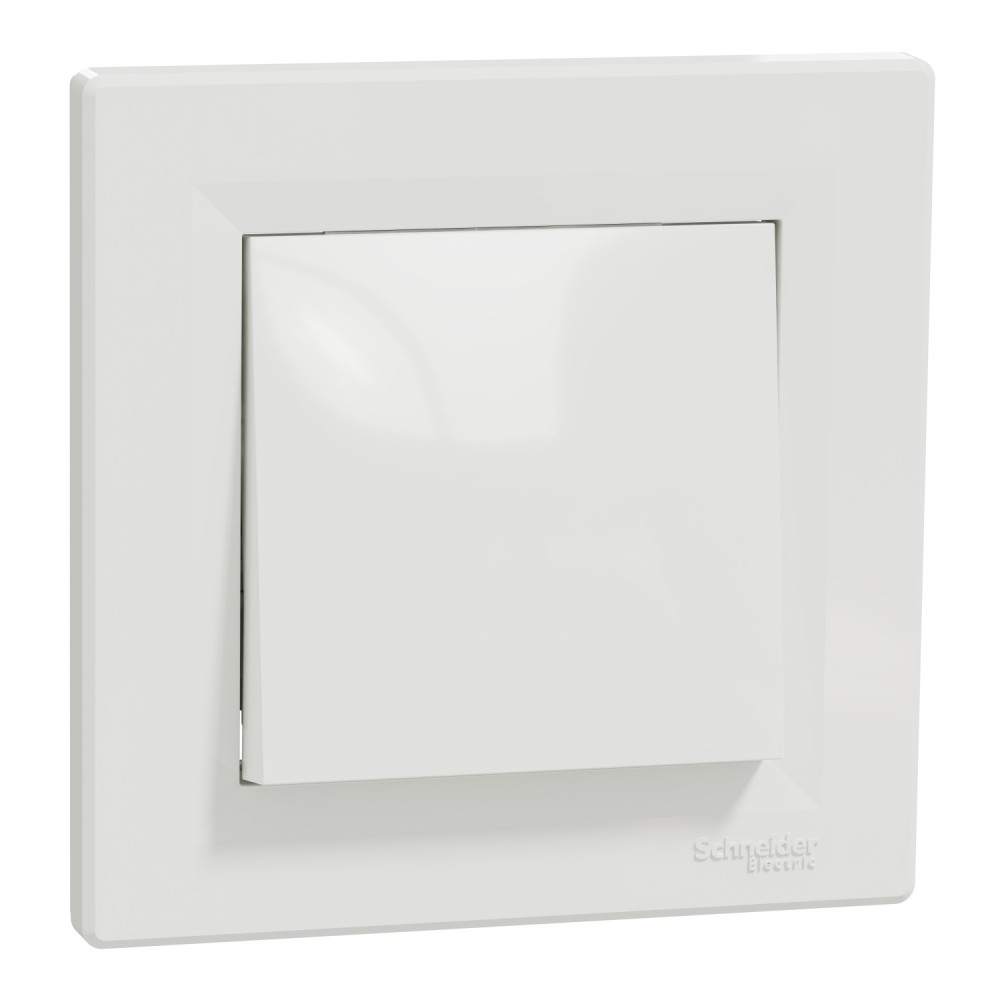 Asfora - Interrupteur 1 pôle 2 circuits -10AX sans vis, blanc
