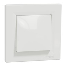 Asfora - interrupteur double 2 voies - bornes sans vis 10AX, blanc