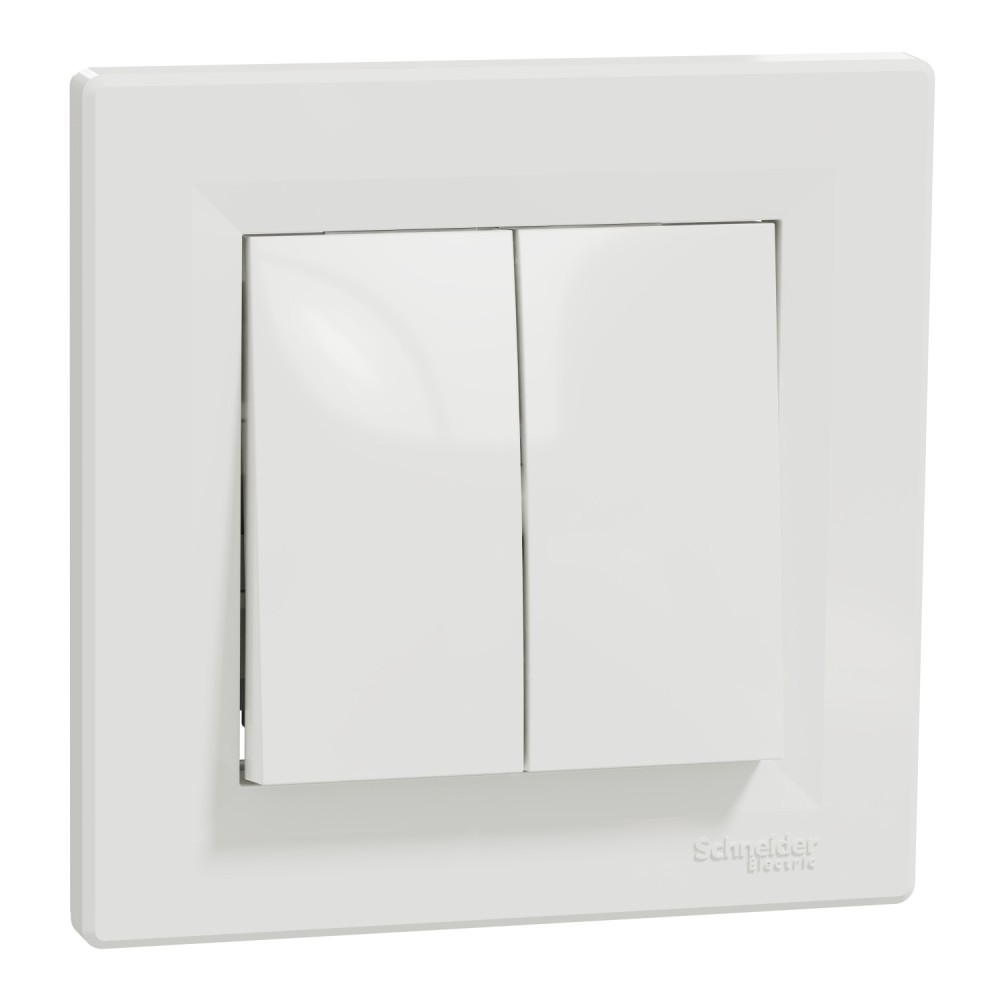 Asfora - Bouton poussoir 1 pôle - Bornes sans vis 10A, blanc