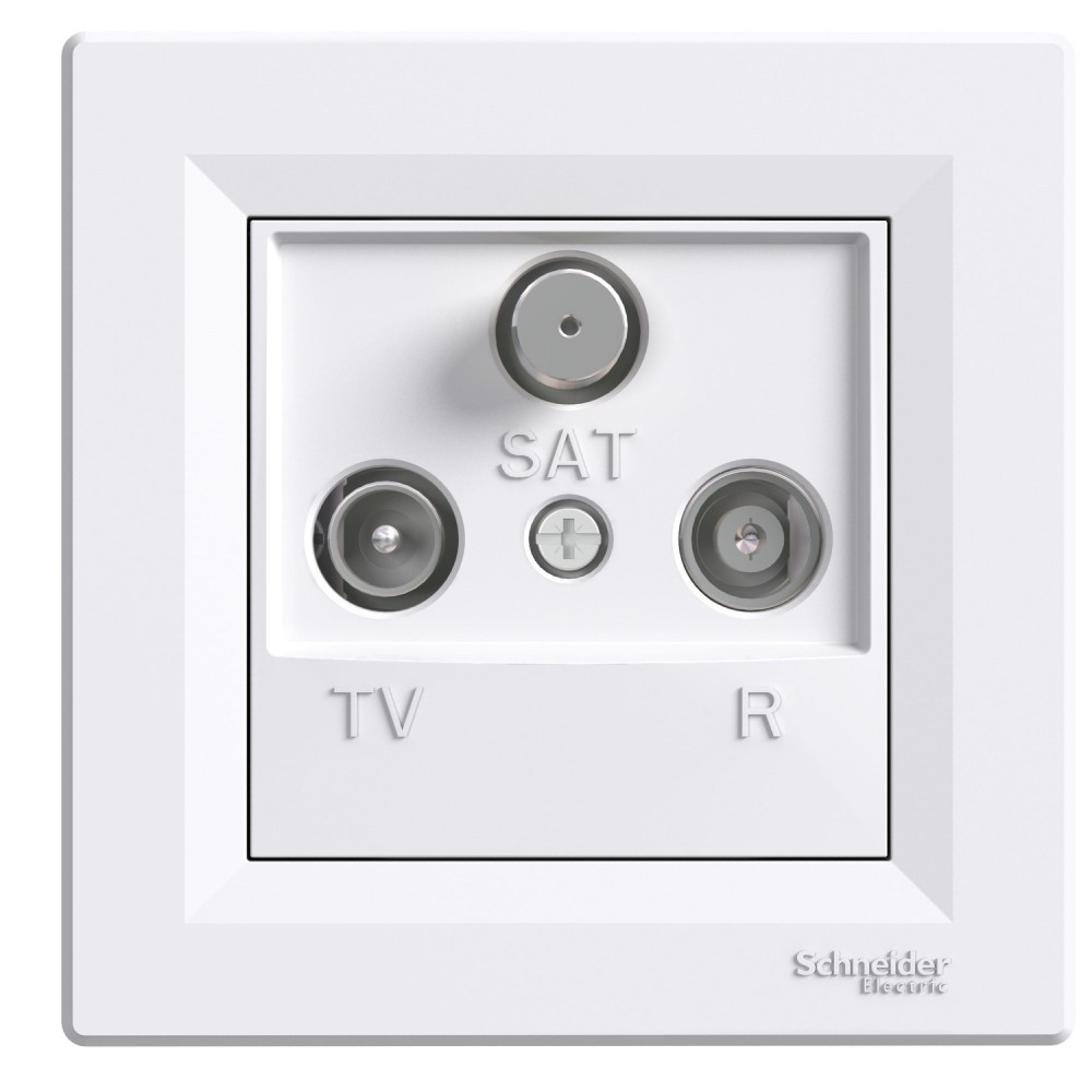 Asfora, terminaison de prise TV, 1dB, blanc