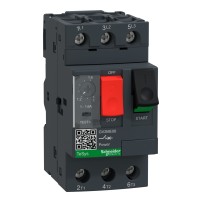 Disjoncteur moteur, TeSys Deca, 3P, 0,63 à 1A, thermomagnétique, bornes à vis-étrier, commande par bouton