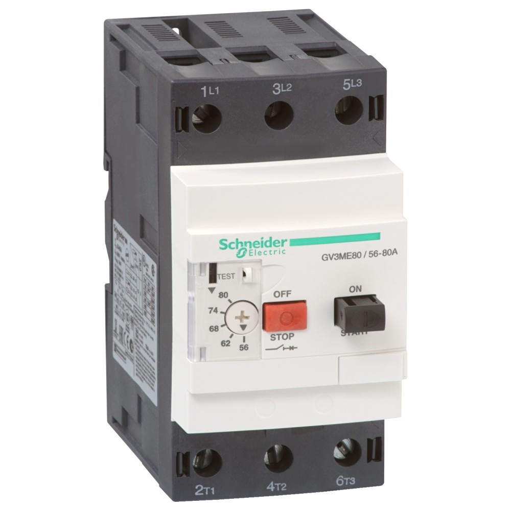 Disjoncteur moteur, TeSys Deca, 3P, 24 à 32A, thermomagnétique, bornes à vis-étrier, commande par bouton