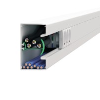 OptiLine 45 - Pièce en T - 75 x 55 mm - PC/ABS - blanc polaire