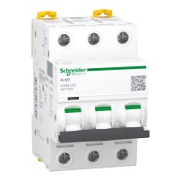 Disjoncteur miniature (MCB), Acti9 iC60N, 3P, 40A, courbe C, 6000A (IEC/EN 60898-1), 10kA (IEC/EN 60947-2)