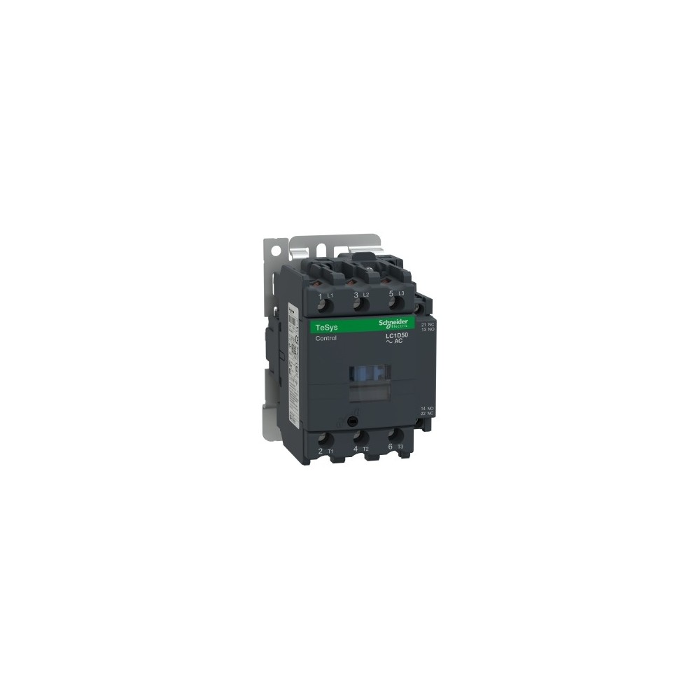 Contacteur, Tesys Deca, 3P(3NO),AC-3/AC-3e/ppt. eg.440V 50A,230V AC 50/60Hz bobine, bornes à vis-étrier