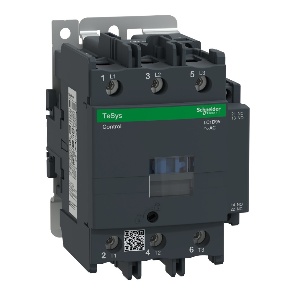 Contacteur, TeSys Deca, 3P(3NO), AC-3/AC-3e, ppt. eg.440V, 80A, bobine 380V AC 50/60Hz, bornes à vis-étrier
