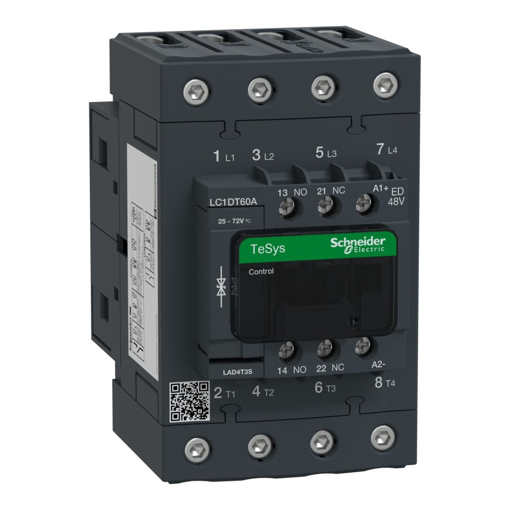 Contacteur, TeSys Deca, 4P(4 NO), AC-1, ppt. eg.440V, 40A, bobine 230V AC 50/60Hz, borne à vis-étrier