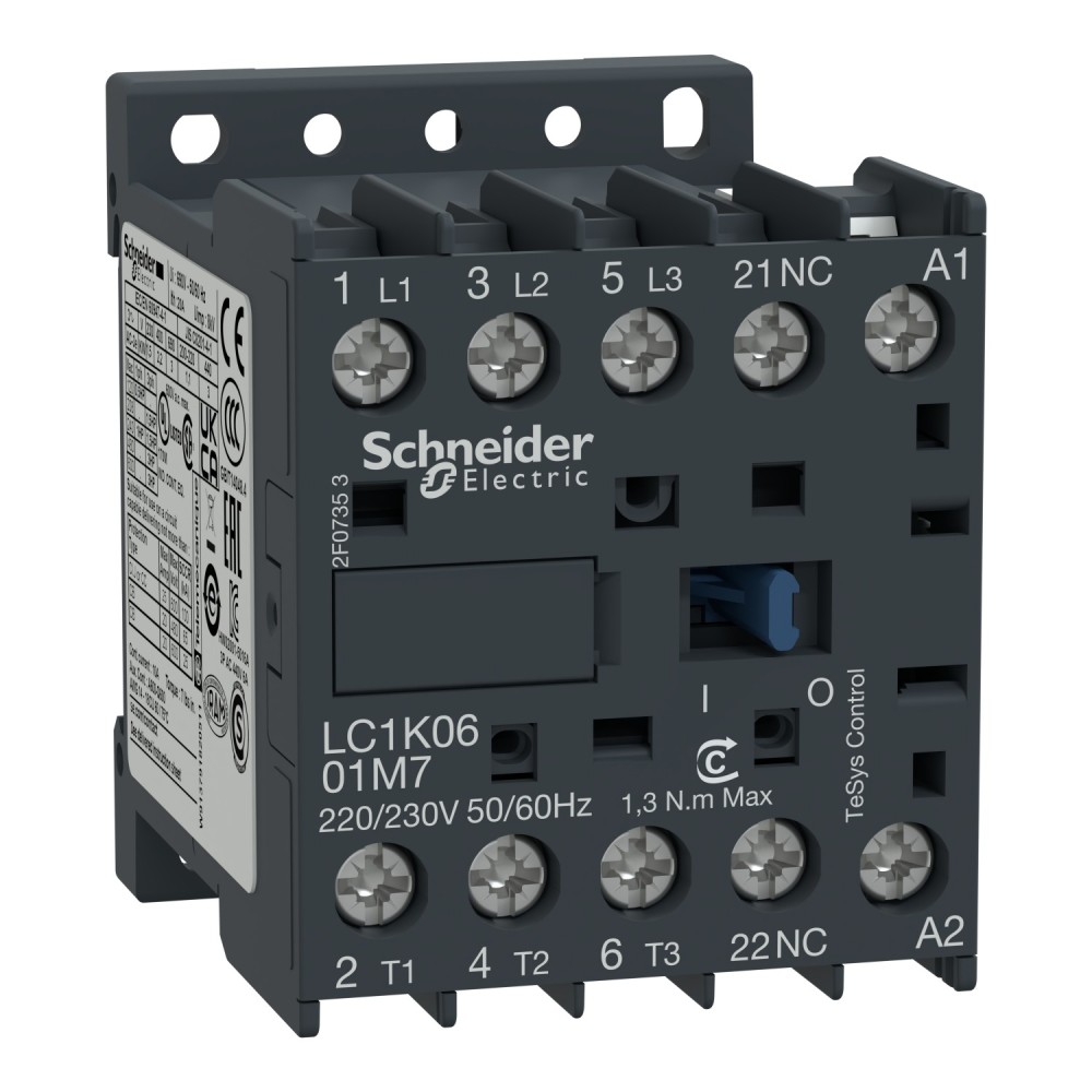 Cntct. hte puis., TeSys Giga, 3 pôles (3NO), AC-3 ppt. eg.440V 225A, version standard, bobine AC/DC large bande 100 250V