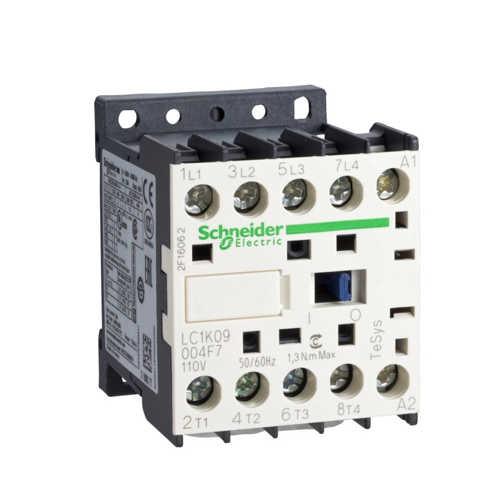 Contacteur, TeSys K, 3P, AC-3/AC-3e,ppt. eg.440V 6A, aux. Bobine 1NO, 230...240V CA
