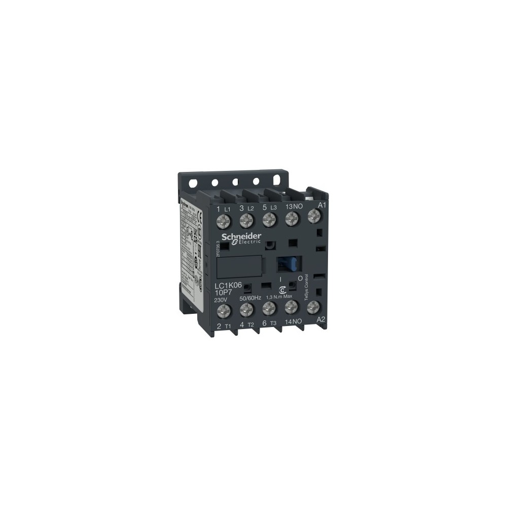 Contacteur, TeSys K, 3P, AC-3/AC-3e,440V 12A, aux. 1NO, bobine 48V AC, bornes à vis-étrier