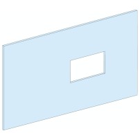 Plaque frontale, PrismaSeT P et G, pour inverseur INS-INV250, 5M, verticale, fixe, commande rotative, W600, blanc, RAL 9003