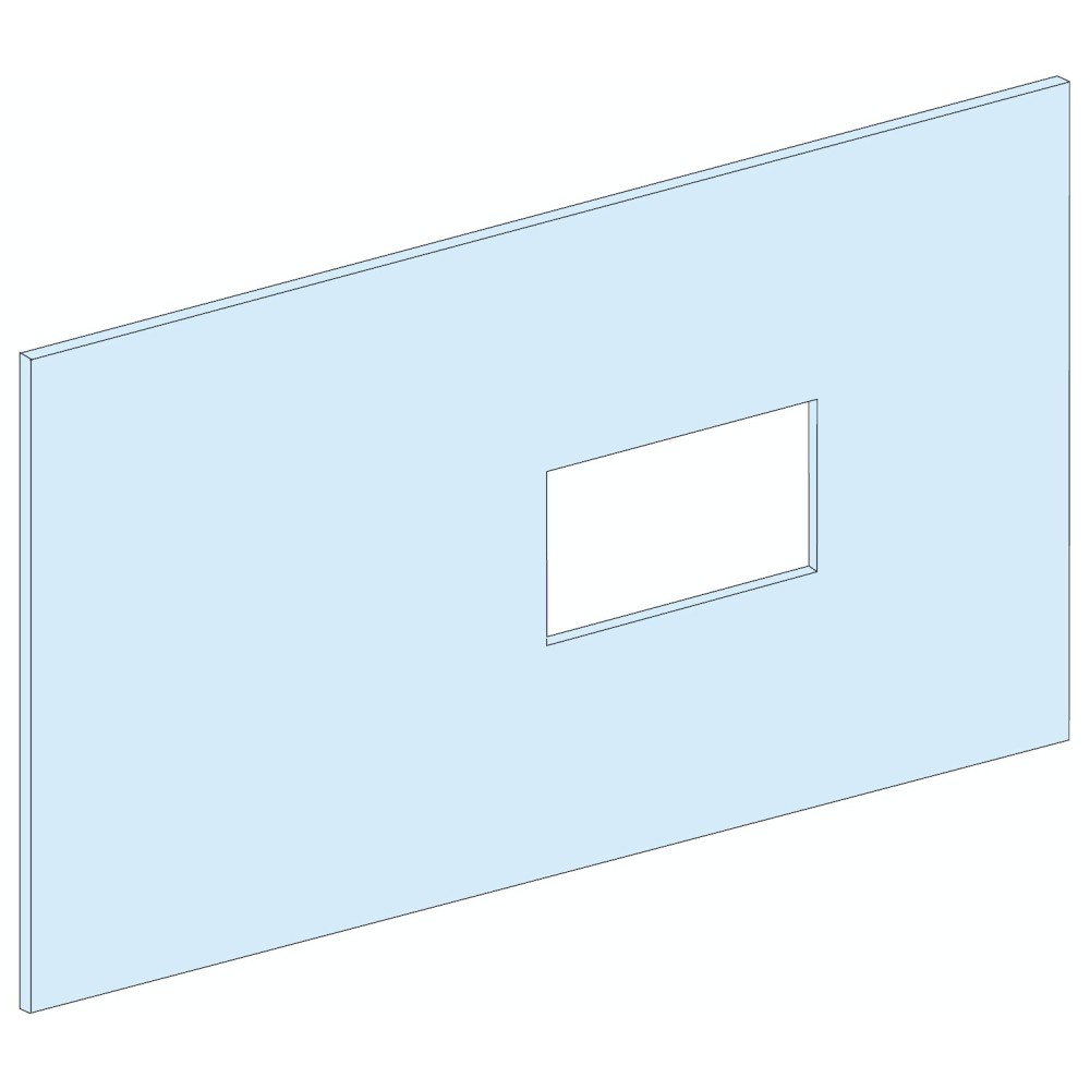 Plaque frontale, PrismaSeT P et G, pour inverseur INS-INV250, 5M, verticale, fixe, commande rotative, W600, blanc, RAL 9003
