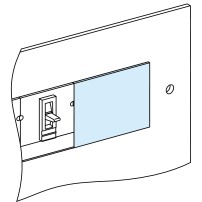 Plaque frontale, PrismaSeT P et G, pour INS250-INV100/160/250, 5M, Vertical, fixe, W600/W650, blanc, RAL 9003