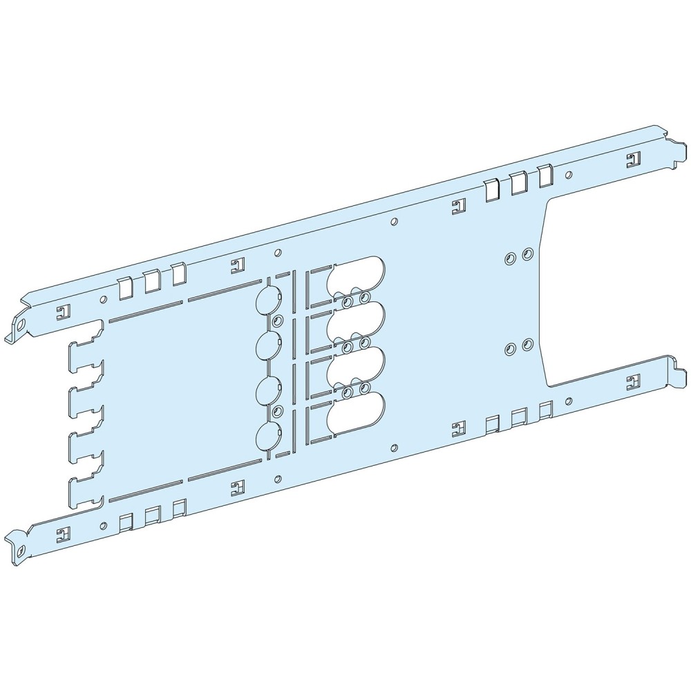 Plaque de montage, PrismaSeT P, pour Vigi NSX/CVS 3P 250A, bascule à plug-in horizontal/poignée rotative/mot mech, 3M, W650