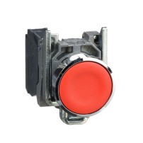 Lampe témoin, Harmony XB4, métal, vert, 22 mm, LED universelle, lentille simple, 24 V AC DC