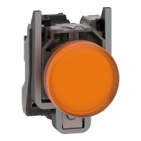 Lampe témoin, Harmony XB4, métal, rouge, 22 mm, LED universelle, lentille simple, 24 V AC DC