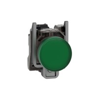 Lampe témoin, Harmony XB4, métal, blanc, 22 mm, LED universelle, lentille simple, 110...120 V AC